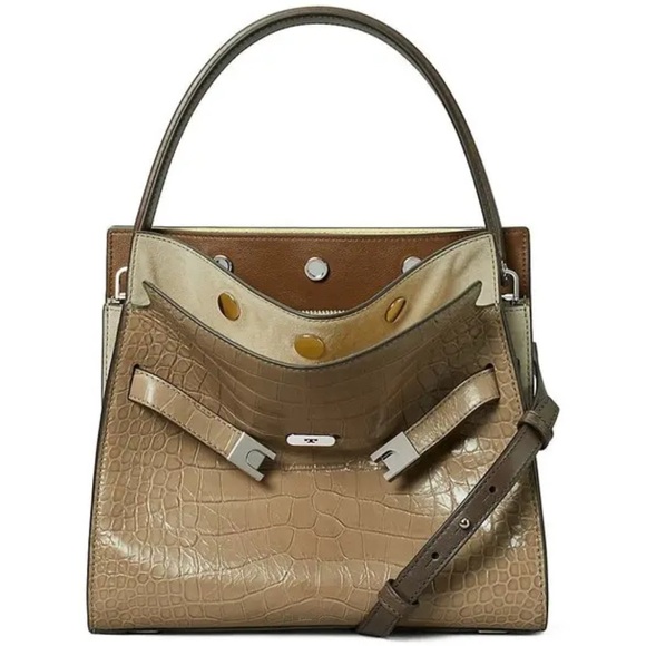 Small Lee Radziwill Embossed Leather Double Bag
Brown Shale - Picture 12 of 12